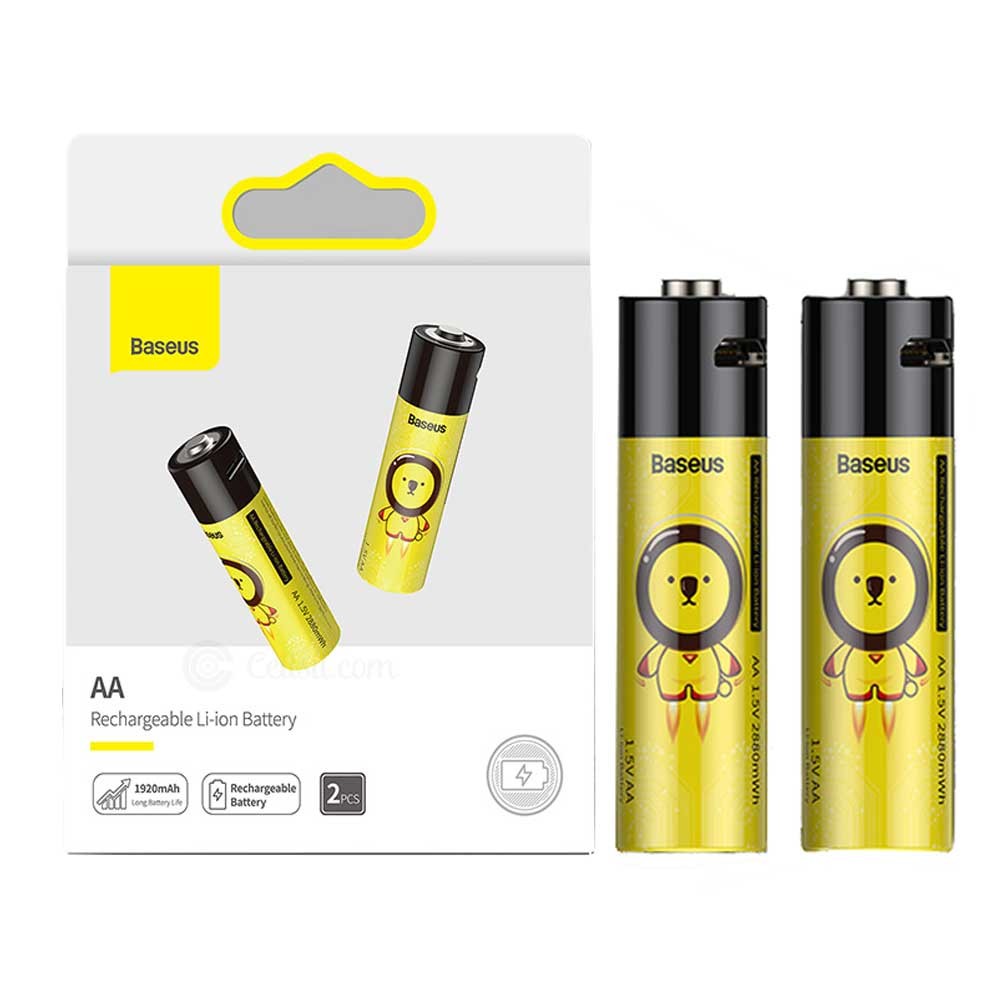 Baseus AA Rechargeable Lithium Ion Battery 2pcs